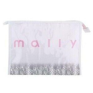 Mally Beauty Zippered Makeup Clutch Bag Cosmetics Bag Large Size White Snake